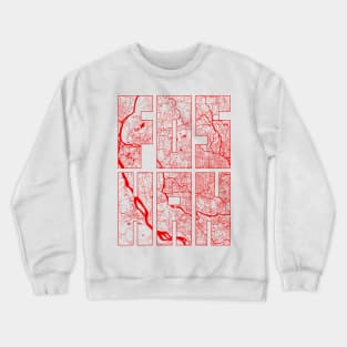 Foshan, China City Map Typography - Oriental Crewneck Sweatshirt